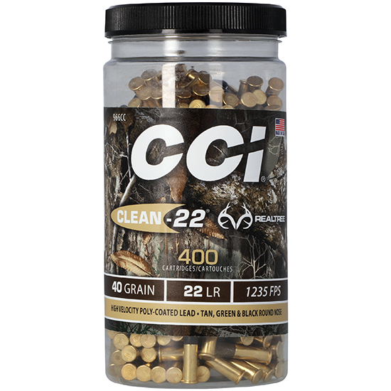 CCI 22LR HV TARGET CLEAN REALTREE 40GR LRN 400/8 - Ammunition